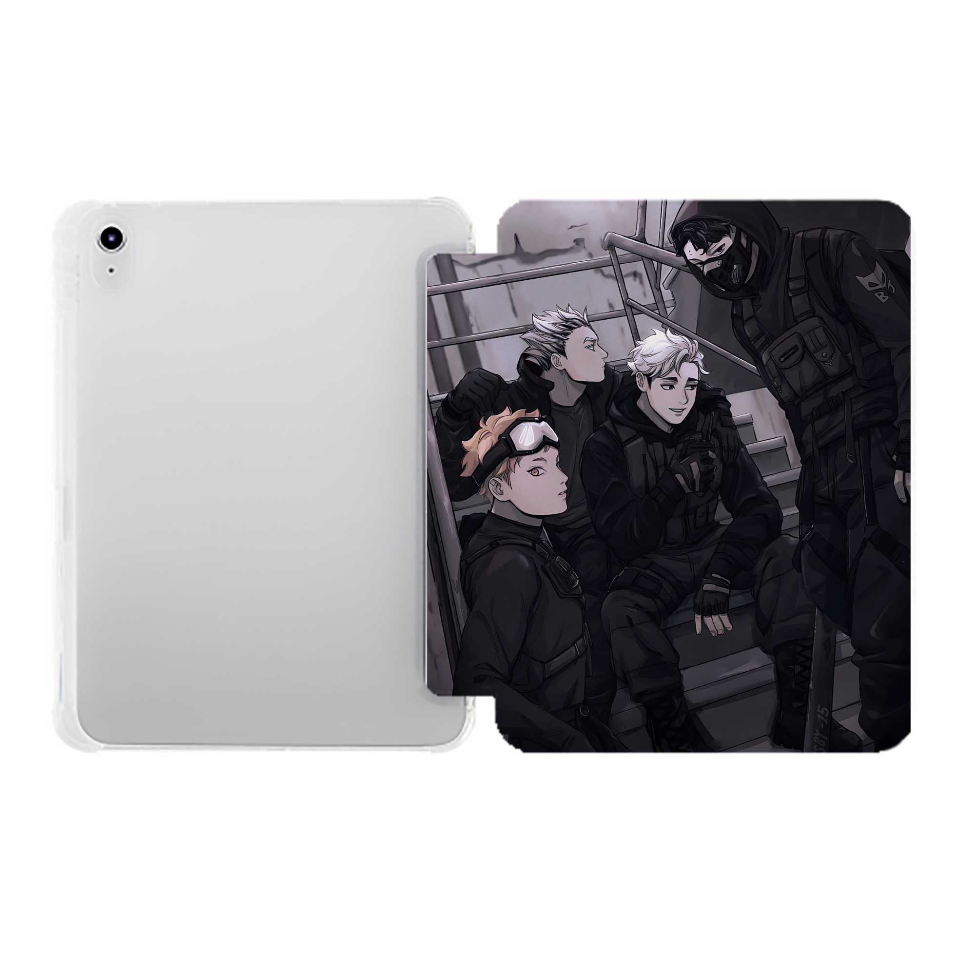 （画像用） ハイキュー!! Haikyu!! IPad ケース ペン収納付き 三つ折りスタンド PUレザー×シリコン 対応機種9.5/10.5/10.9インチ